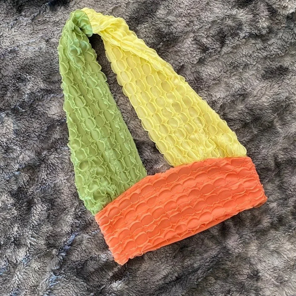 Color Queen Textured Twist Halter Top - Picture 2 of 8